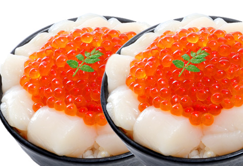 ＜12月17日決済分まで年内配送＞いくら300g・ほたて300gセット B-81020