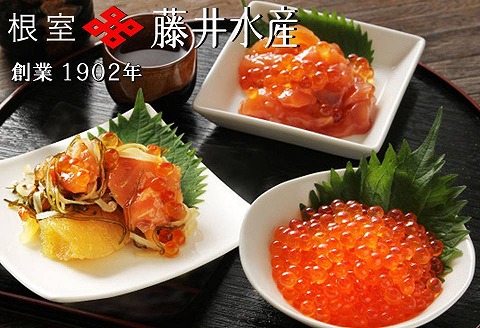 ＜12月21日決済分まで年内配送＞<鮭匠ふじい>いくら・サーモンづくし B-42016