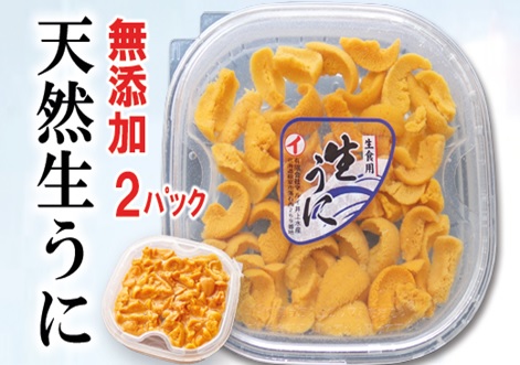 エゾバフンウニ塩水パック70g×2P[2026年2月下旬以降順次発送] B-53014