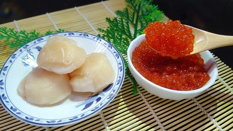 【北海道根室産】海鮮2点セット(ホタテ玉冷・醤油イクラ) B-66002