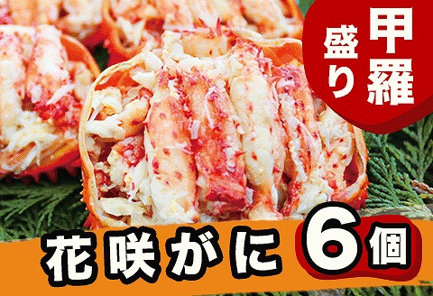 【北海道根室産】花咲かに甲羅盛り6個 C-29011