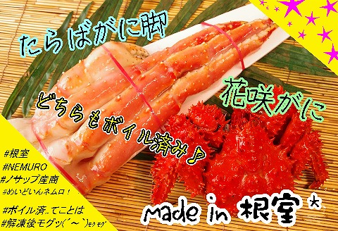 ＜12月21日決済分まで年内配送＞【北海道根室産】たらばがに脚・花咲がにセット D-59028
