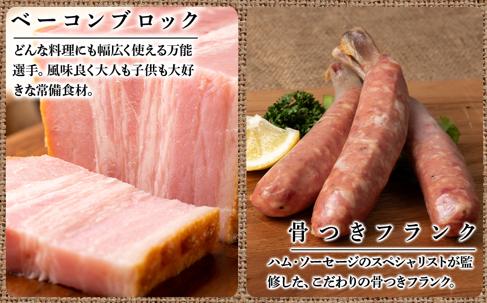 ハムギフトセットE（NYH-06） 4品 詰合せ ハム ソーセージ ベーコン 〈肉の山本〉