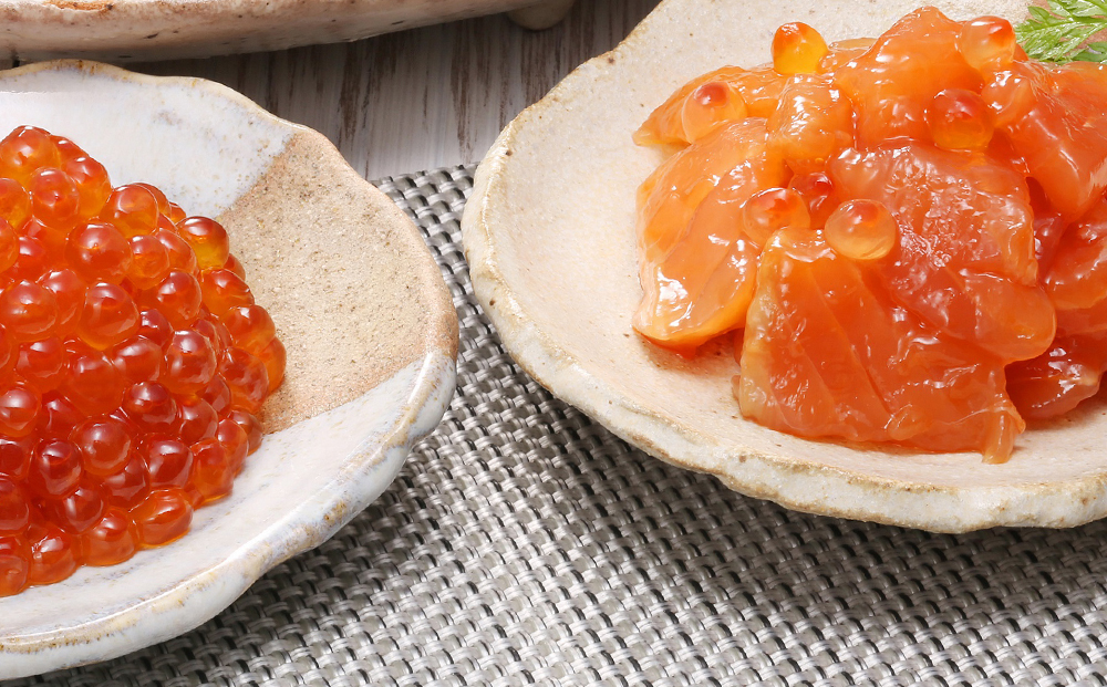 佐藤水産 ご飯のおとも3種④鮭ルイベ・手まり筋子・いくらの鮭魚卵