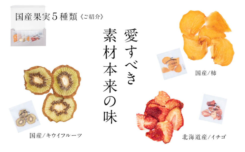 《 国産 》無添加 ドライフルーツ アソート 5種類　各1袋 果物 フルーツ ギフト 千歳 北海道