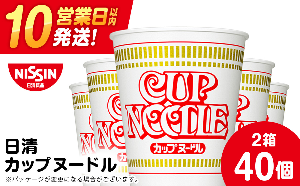 10営業日以内発送 日清★カップヌードル★ 2箱・合計40食