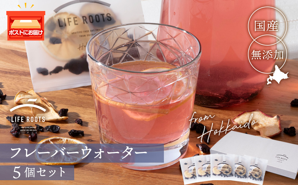 フレーバーウォーター５個セット ドライフルーツ 無添加 ヘルシー 健康 デトックス 北海道 千歳 フルーツ ギフト