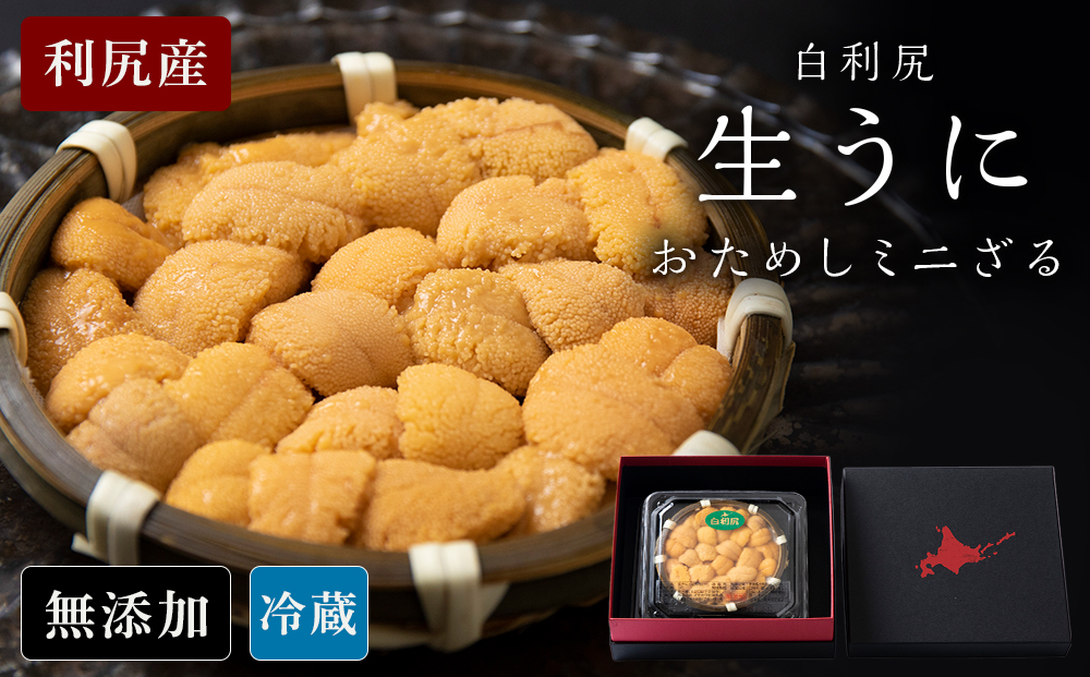 【2026年6月より発送】白利尻 生うに お試しミニざる ムラサキウ二 60ｇ 海鮮 海産物 魚介類 うに 冷蔵