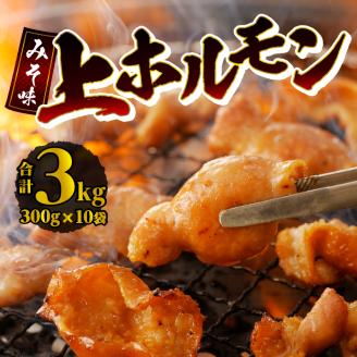 居酒屋さ蔵 みそ味上ホルモン300g×10袋 北海道 みそ 味噌 焼肉 ホルモン 肉 BBQ セット