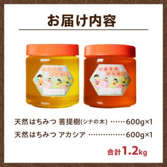 2025年新蜜【北海道滝川産】高見養蜂場の純粋はちみつセット(アカシヤ&菩提樹、シナの木600g×各1本 計2本)