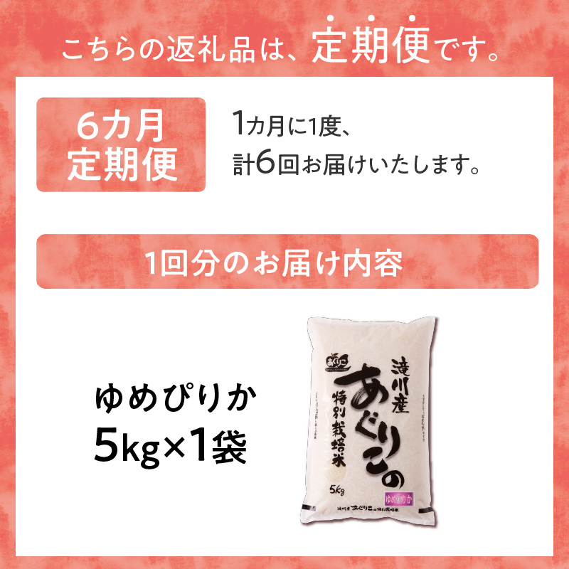 新米【先行受付】令和7年産特別栽培ゆめぴりか 5kg 6ヶ月連続