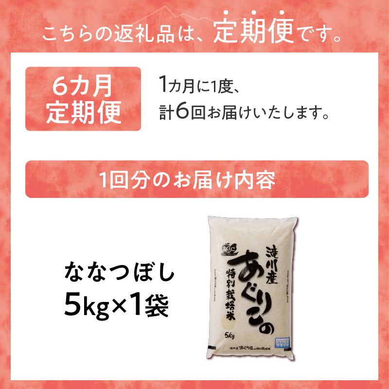 新米【先行受付】令和7年産特別栽培ななつぼし 5kg 6ヶ月連続