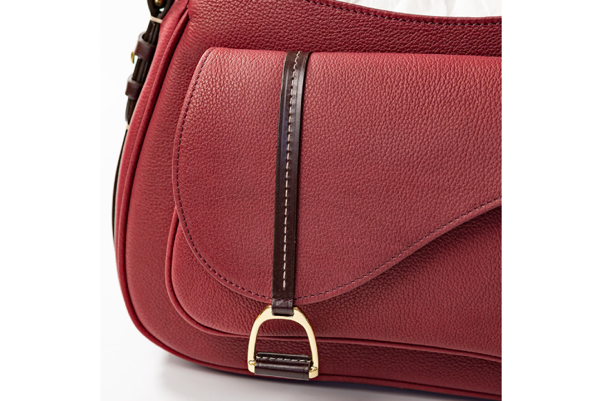 SOMES バッグ レディース イルザ IL-41 サドルショルダー（ワイン） [ソメスサドル株式会社 北海道 砂川市 12260612-wi] ソメス 本革 ショルダーバッグ カバン 鞄 革鞄 レザー 革 革製品 肩掛け ブラウン