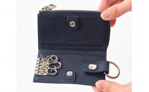 SOMES GL-03 キー＆コインケース ネイビー  [ソメスサドル 北海道 砂川市 12260312] ギャロップ 本革 牛革 メンズ ソメス 革 レザー 革製品 財布 さいふ サイフ キーケース ネイビー