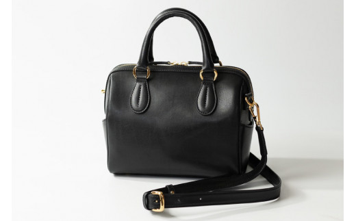 SOMES バッグ 2WAY ミニボストン エリン （ブラック） ER-53 [ソメスサドル 北海道 砂川市 12260549] ソメス ボストンバッグ ハンドバッグ ショルダー レディース 革 革製品 革鞄 鞄 かばん レザー 小さめ 斜めがけ 肩掛け ブラック