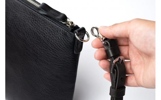 SOMES クラッチ バッグ ジェラード（ブラック）GE-05 [ソメスサドル 北海道 砂川市 12260578] ソメス セカンドバッグ クラッチバッグ メンズ レディース 本革 革 革製品 革鞄 革バッグ 鞄 かばん レザー 黒 ブラック