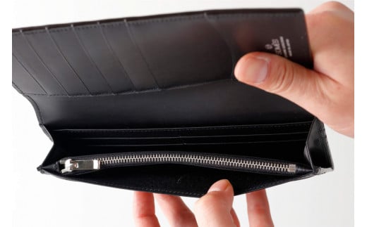 SOMES 財布 メンズ ディアマン 束入れ ブラック DM-02 長財布 本革 [ソメスサドル 北海道 砂川市 12260606-bk] ソメス サイフ さいふ 革 レザー 革製品 コードバン 薄い 薄型 ブラック