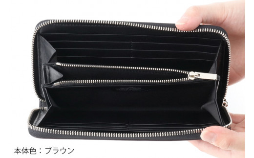 SOMES 財布 メンズ ディアマン DM-01 ラウンド束入れ ブラウン 長財布 本革 [ソメスサドル 北海道 砂川市 12260607-br] ソメス サイフ さいふ 革 レザー コードバン ラウンド ファスナー ブラウン