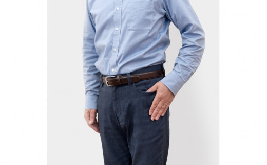 SOMES ベルト 本革 M-05 ラウンド型 （ダークブラウン） [ソメスサドル 北海道 砂川市 12260643-b] ソメス メンズ レディース 革 レザー 革製品 革ベルト バックル 金 ダークブラウン