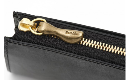 SOMES ラウンド 二つ折り 財布 (ブラック) WF-27 [ソメスサドル 北海道 砂川市 12260677-a] ソメス メンズ レディース ウォレット さいふ サイフ 本革 革 革製品 革財布 レザー 黒 ブラック