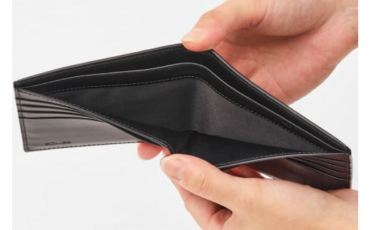 SOMES 財布 二つ折り 純札 (ブラック) HV-26 [ソメスサドル株式会社 北海道 砂川市 12260726-a] ソメス さいふ サイフ ウォレット メンズ レディース 薄い 本革 革 革製品 シンプル コードバン 馬革 黒