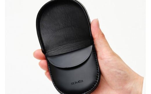 SOMES 馬蹄型 コインケース (ブラック) HV-28 [ソメスサドル 北海道 砂川市 12260727-a] ソメス メンズ レディース 財布 さいふ サイフ ウォレット 小銭入れ 丸型 本革 革 革製品 レザー 馬革 コードバン 黒 ブラック