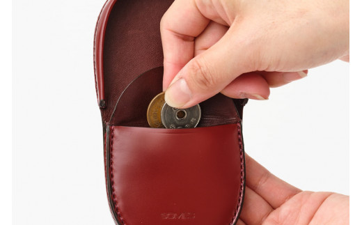 SOMES 馬蹄型 コインケース (ダークブラウン) HV-28 [ソメスサドル 北海道 砂川市 12260727-b] ソメス メンズ レディース 財布 さいふ サイフ ウォレット 小銭入れ 丸型 本革 革 革製品 レザー 馬革 コードバン ブラウン