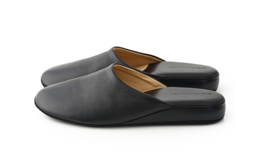 SOMES ルームシューズ （ブラック）DU-41 [ソメスサドル 北海道 砂川市 12260758-b] ソメス スリッパ メンズ レディース レザー 本革 革 革製品 ブラック