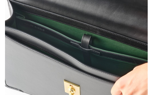 SOMES フラップブリーフケース （ブラック）EX-33 [ソメスサドル 北海道 砂川市 12260822-b] ソメス バッグ ブリーフケース メンズ 本革 革 革製品 革鞄 革バッグ レザー somes saddle