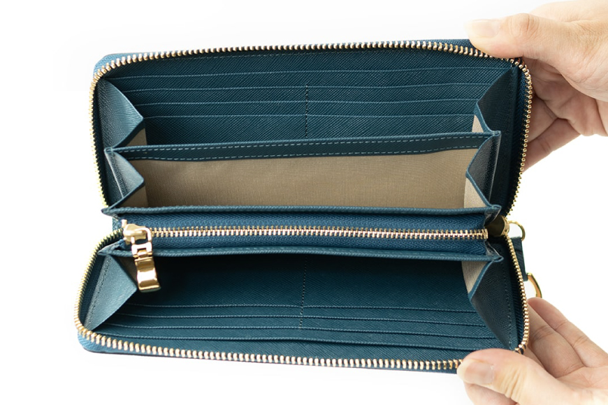 SOMES PT-71 ラウンド長財布 (ブルー) [ソメスサドル 北海道 砂川市 12260857] 財布 サイフ さいふ 革 レザー ラウンド ファスナー ラウンド 長財布 本皮 牛皮 ブルー