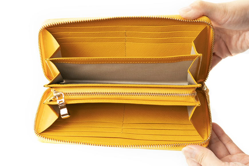 SOMES PT-71 ラウンド長財布 (イエロー) [ソメスサドル 北海道 砂川市 12260858] 財布 サイフ さいふ 革 レザー ラウンド ファスナー ラウンド 長財布 本皮 牛皮 イエロー