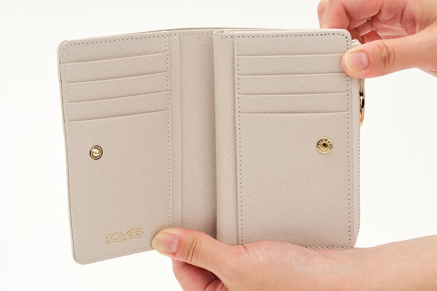 SOMES LF折財布 （アイボリー）PT-73 [ソメスサドル 北海道 砂川市