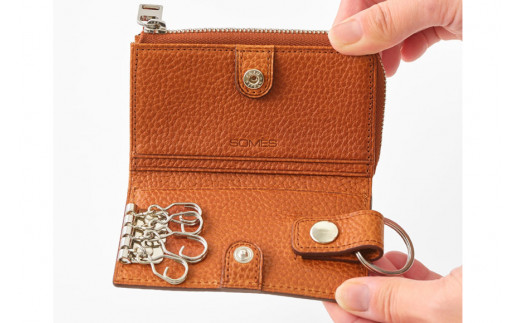 SOMES GL-03 キー＆コインケース ブラウン [ソメスサドル 北海道 砂川市 12260313] ギャロップ 本革 牛革 メンズ ソメス 革 レザー 革製品 財布 さいふ サイフ キーケース ブラウン