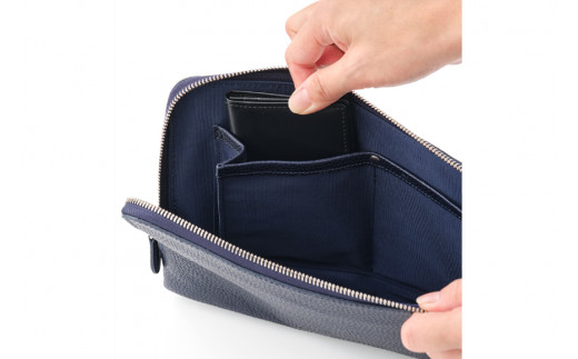 SOMES クラッチ バッグ ギャロップ （ネイビー） GL-07 [ソメスサドル 北海道 砂川市 12260574] ソメス セカンドバッグ クラッチバッグ メンズ レディース 本革 革 革製品 革鞄 革バッグ 鞄 かばん レザー ネイビー