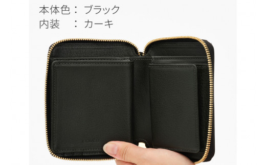 SOMES ラウンド 二つ折り 財布 (ブラック) WF-27 [ソメスサドル 北海道 砂川市 12260677-a] ソメス メンズ レディース ウォレット さいふ サイフ 本革 革 革製品 革財布 レザー 黒 ブラック