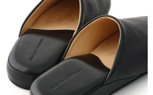 SOMES ルームシューズ （ブラック）DU-41 [ソメスサドル 北海道 砂川市 12260758-b] ソメス スリッパ メンズ レディース レザー 本革 革 革製品 ブラック