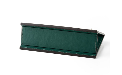 SOMES 万年カレンダー （グリーン）DU-30-ro [ソメスサドル 北海道 砂川市 12260810-a] ソメス カレンダー 卓上 本革 革 革製品 レザー somes saddle