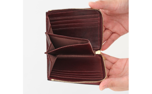 SOMES 財布 ミニウォレット （バーガンディ）HE-05 [ソメスサドル 北海道 砂川市 12260811-a] ソメス さいふ サイフ ウォレット ミニ 革財布 本革 革 革製品 レザー somes saddle