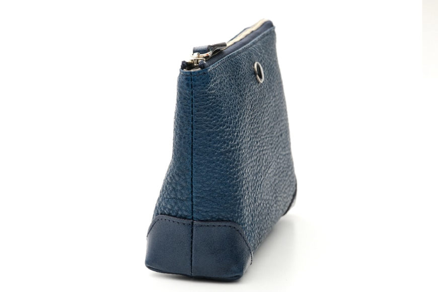 SOMES RE-35 ポーチ (ブルー) [ソメスサドル 北海道 砂川市 12260854] 小物入れ メンズ レディース 小さめ 本革 革 レザー 革製品 小物 ブルー