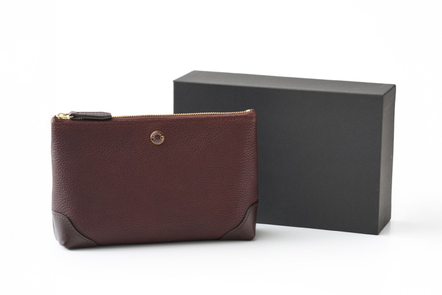 SOMES RE-35 ポーチ (ブラウン) [ソメスサドル 北海道 砂川市 12260855] ポーチ 小物入れ メンズ レディース 小さめ 本革 革 レザー 革製品 小物 ブラウン