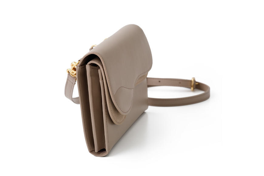 SOMES SA-17 ウォレットショルダー グレージュ [ソメスサドル 北海道 砂川市 12260908] ソメス お財布ポシェット ウォレットショルダーバッグ ブランド 日本製 本革 革 革製品 レザー グレージュ