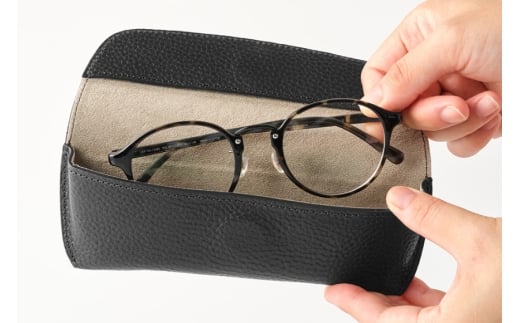 SOMES GL-14 メガネケース ブラック [ソメスサドル 北海道 砂川市 12260920] ソメス バッグ メンズ レディース 本革 革 革製品 鞄 かばん レザー ブラック