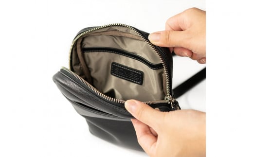 SOMES ショルダー ポーチ キャバレッティ （ブラック） CI-03 [ソメスサドル 北海道 砂川市 12260567] ソメス バッグ ショルダー ショルダーバッグ 斜めがけ メンズ レディース 本革 革 革製品 革バッグ レザー 黒 ブラック