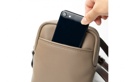 SOMES ショルダー ポーチ キャバレッティ （グレージュ） CI-03 [ソメスサドル 北海道 砂川市 12260568] ソメス バッグ ショルダー ショルダーバッグ 斜めがけ メンズ レディース 本革 革 革製品 革バッグ レザー グレージュ