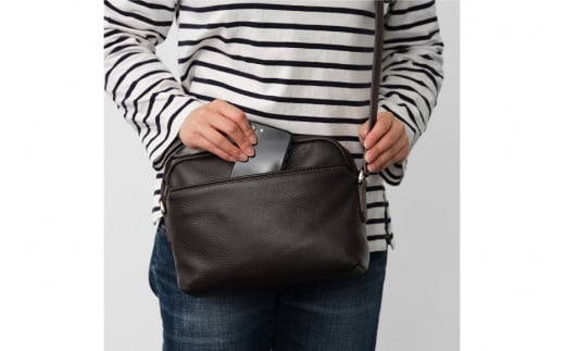 SOMES ショルダーバッグ キャバレッティ （チョコブラウン） CI-02 [ソメスサドル 北海道 砂川市 12260671] ソメス バッグ ショルダー 斜めがけ メンズ レディース 本革 革 革製品 革鞄 革バッグ 鞄 かばん レザー コンパクト チョコブラウン