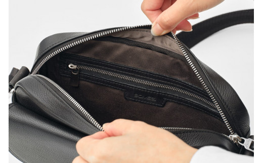 SOMES バッグ ショルダーバッグ S （ブラック） SU-22 [ソメスサドル 北海道 砂川市 12260674-a] ソメス ショルダー メンズ レディース 本革 革 革製品 革鞄 革バッグ 鞄 かばん レザー 斜めがけ 黒 小さめ スマート ブラック