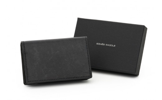 SOMES 名刺入れ (ブラック) WF-15 [ソメスサドル 北海道 砂川市 12260676-a] ソメス カードケース カード メンズ レディース 本革 革 革製品 レザー シンプル 黒 ブラック