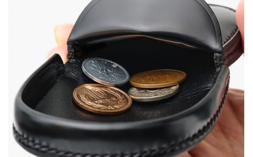 SOMES 馬蹄型 コインケース (ブラック) HV-28 [ソメスサドル 北海道 砂川市 12260727-a] ソメス メンズ レディース 財布 さいふ サイフ ウォレット 小銭入れ 丸型 本革 革 革製品 レザー 馬革 コードバン 黒 ブラック