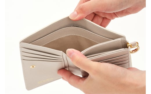 SOMES LF折財布 （アイボリー）PT-73 [ソメスサドル 北海道 砂川市 12260816-a] ソメス 財布 レディース 二つ折り 二つ折 2つ折り L字ファスナー l字ファスナー L字 本革 革 革製品 レザー ウォレット サイフ さいふ somes saddle アイボリー