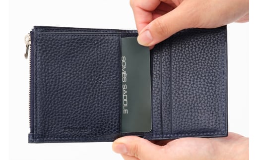 SOMES 二つ折り財布 （ネイビー）GL-10 [ソメスサドル 北海道 砂川市 12260817-a] ソメス 財布 メンズ レディース 二つ折り 二つ折 2つ折り 本革 革 革製品 レザー ウォレット サイフ さいふ somes saddle ネイビー